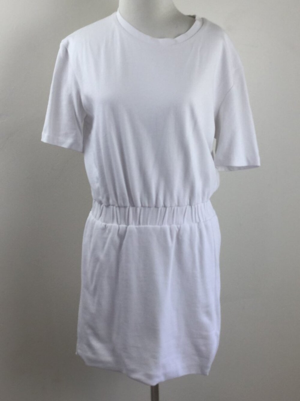 NEW Grey Lab White Tshirt Mini Dress s